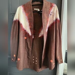Eleven Eleven Cotton Tie Dye Blazer